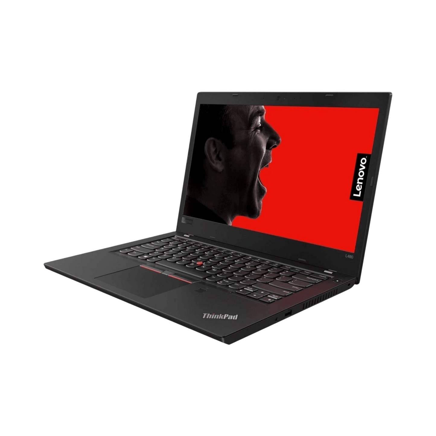 Refurbished Laptop Lenovo ThinkPad L480 side profile highlighting durable build