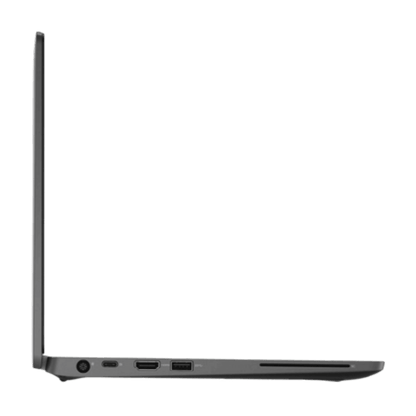 Side view of a refurbished Dell Latitude 5300 laptop showcasing its sleek design and connectivity ports.