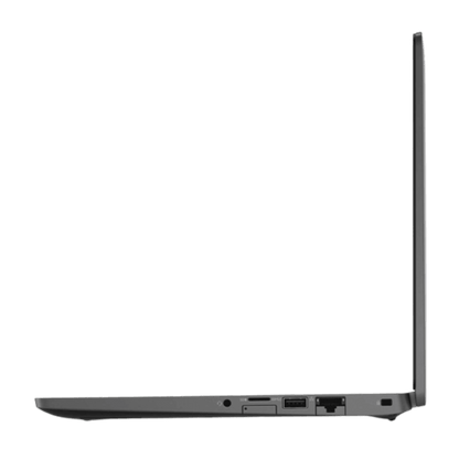 Side view of a refurbished Dell Latitude 5300 laptop showcasing its sleek design and ports.