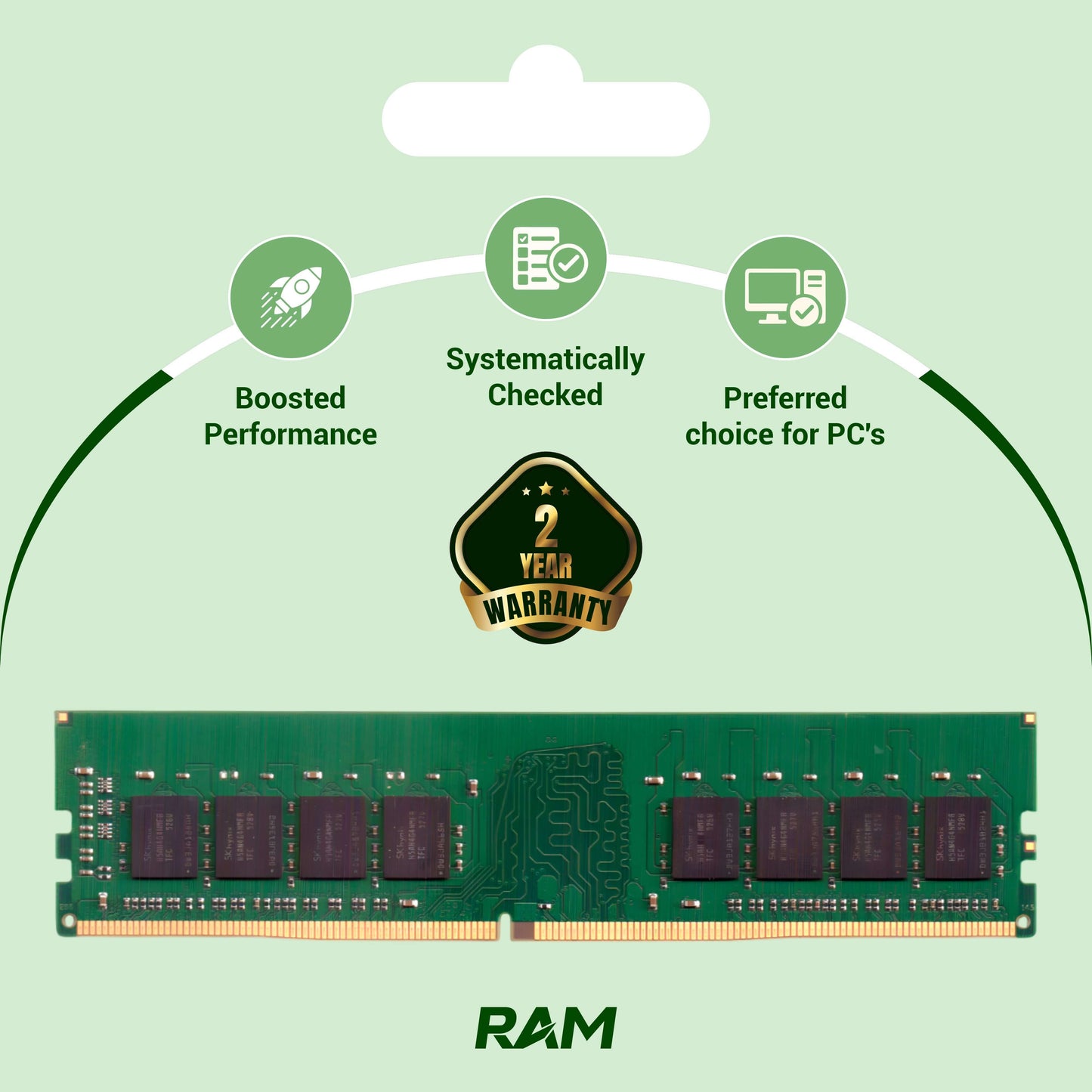 8 GB DDR4 desktop RAM for for motherboard