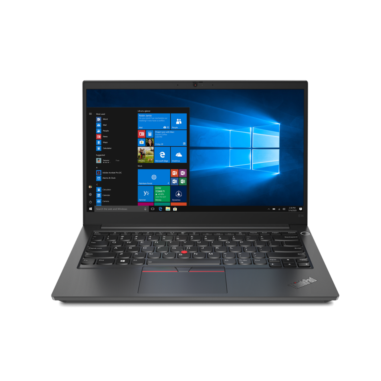 (Refurbished) Lenovo ThinkPad E14 | i3 10th Gen Laptop | Windows 11 | Ms Office | Intel HD Graphics | 14 Inch | Black