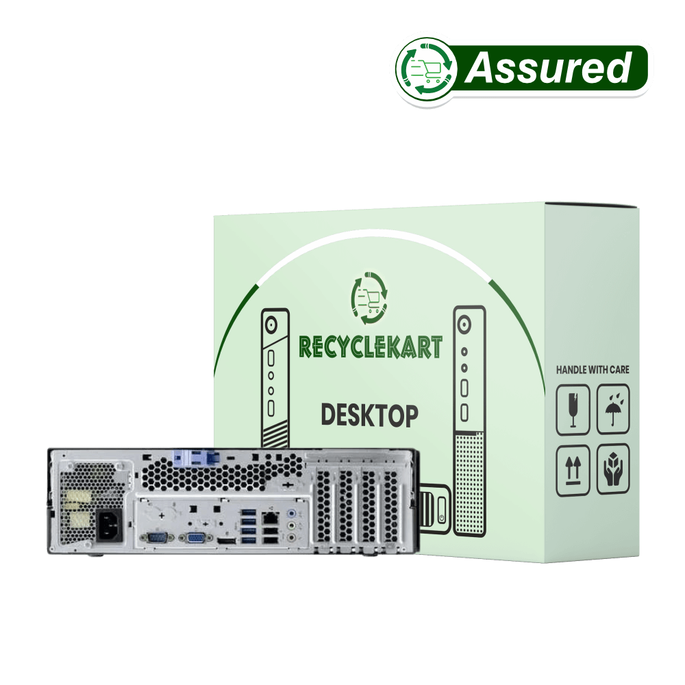 Rear I/O ports and ventilation of Lenovo ThinkCentre i5 4th Gen Refurbished desktop computer